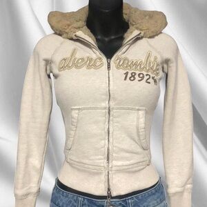 Y2K Abercrombie Faux Fur Hoodie